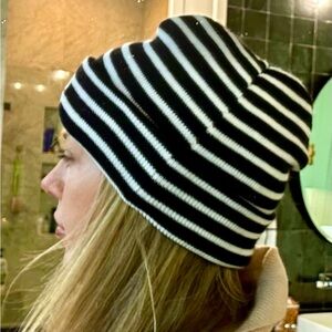 French Striped Winter Hat